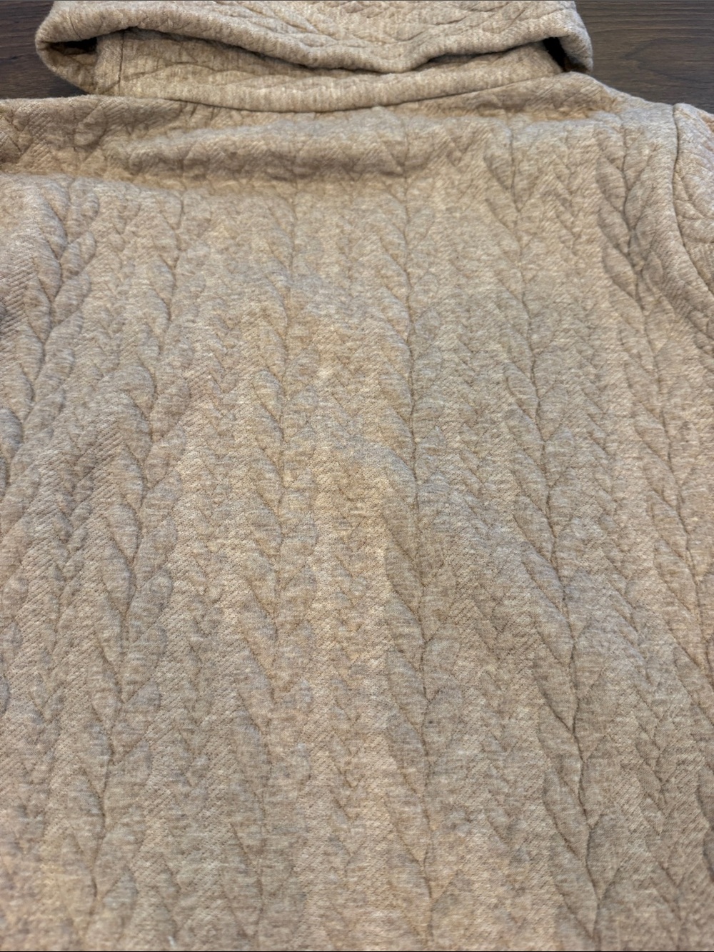 J. Crew Beige Quilted Turtleneck Sweater Size Small - C67-061 - Picture 8 of 8